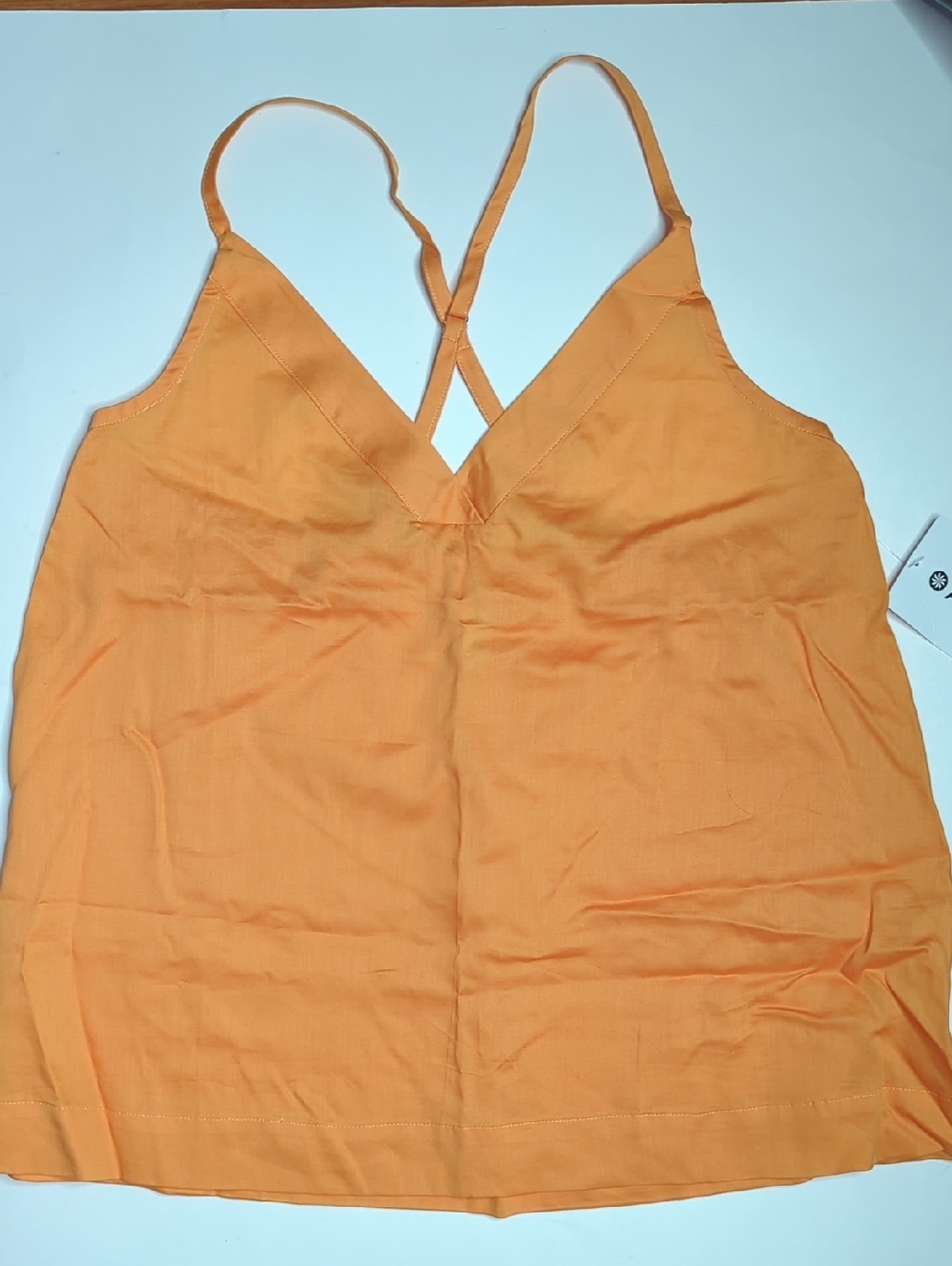 Athleta Cotton Dreams Sleep Cami NWT in Size Small Tangerine Orange